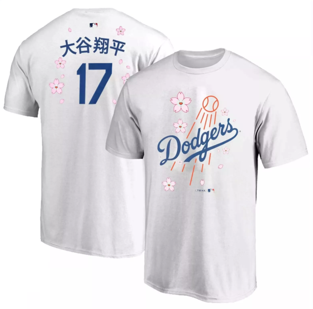 Men Los Angeles Dodgers #17 Ohtani white MLB 2025 T shirt